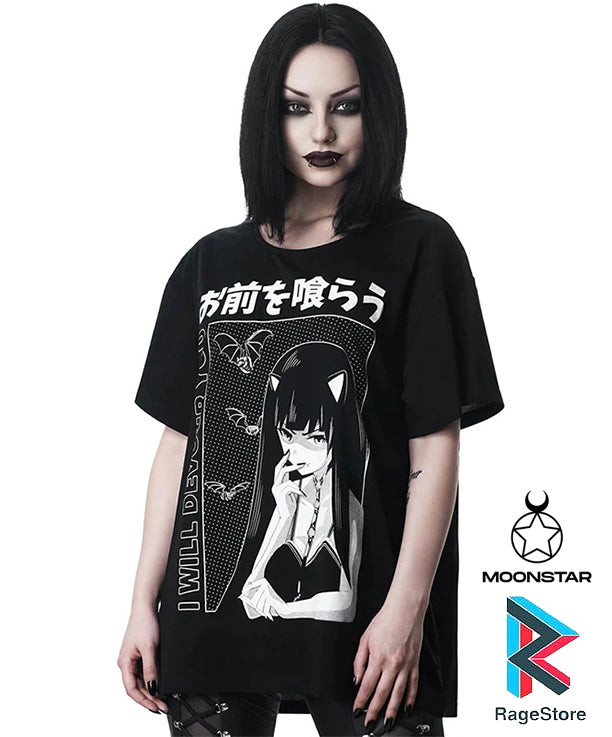 Blusa Larga tipo Camisón "I Will Devour You" - Moonstar