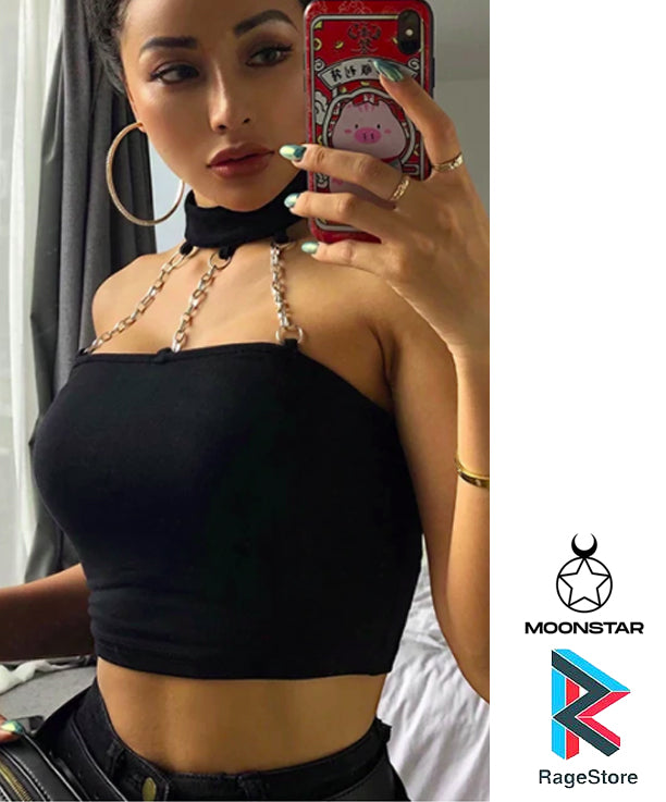 Crop top con cuello - Moonstar