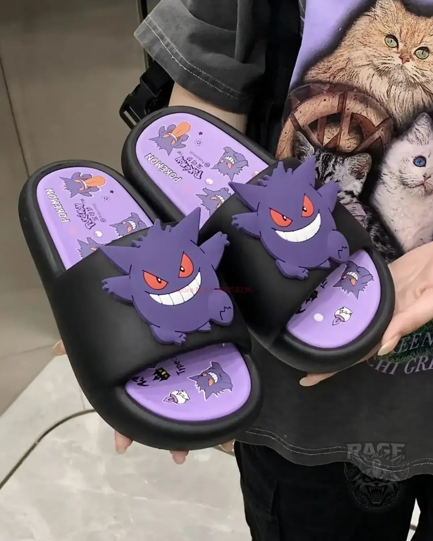 Chanclas de Gengar - Pokemon Calzado tipo sandalias