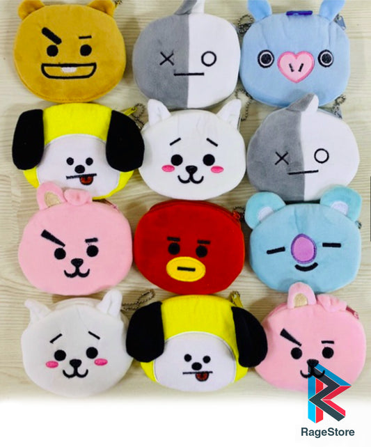 x1 Bolsa monedero de peluche de BTS