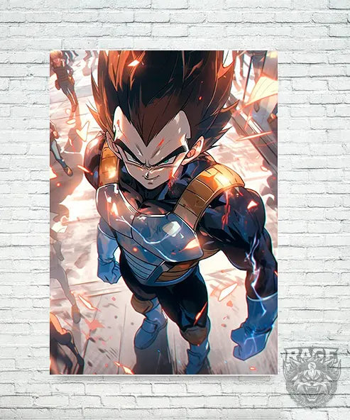 Póster Vegeta poder (Papel Foto o Metálico)