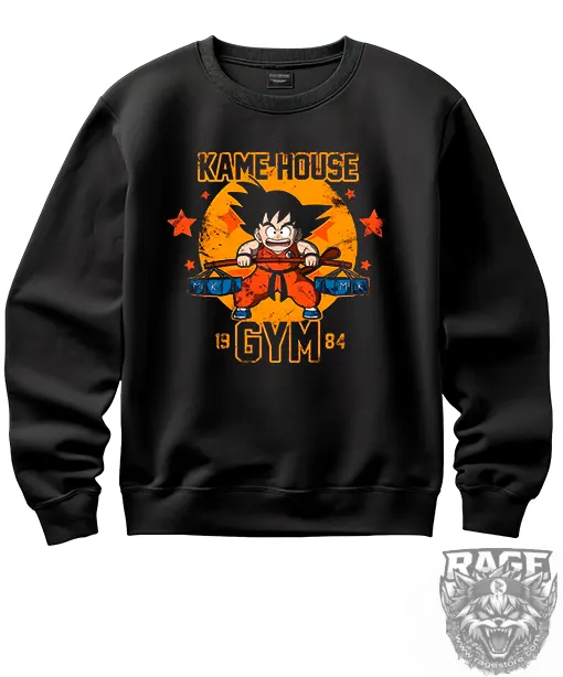 Suèter negro Kame House Gym - Goku (dtg)