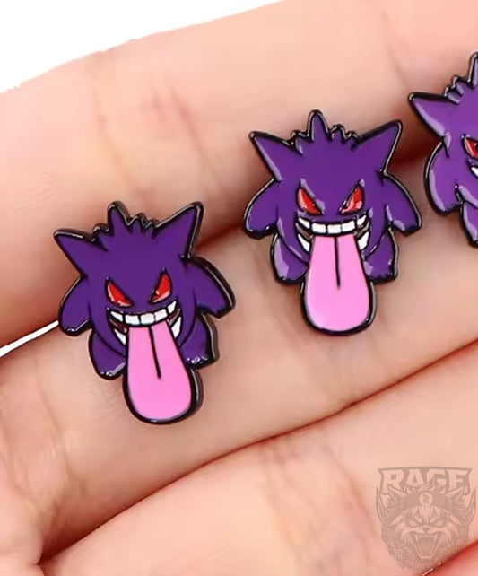 2x Aretes Gengar sacando lengua