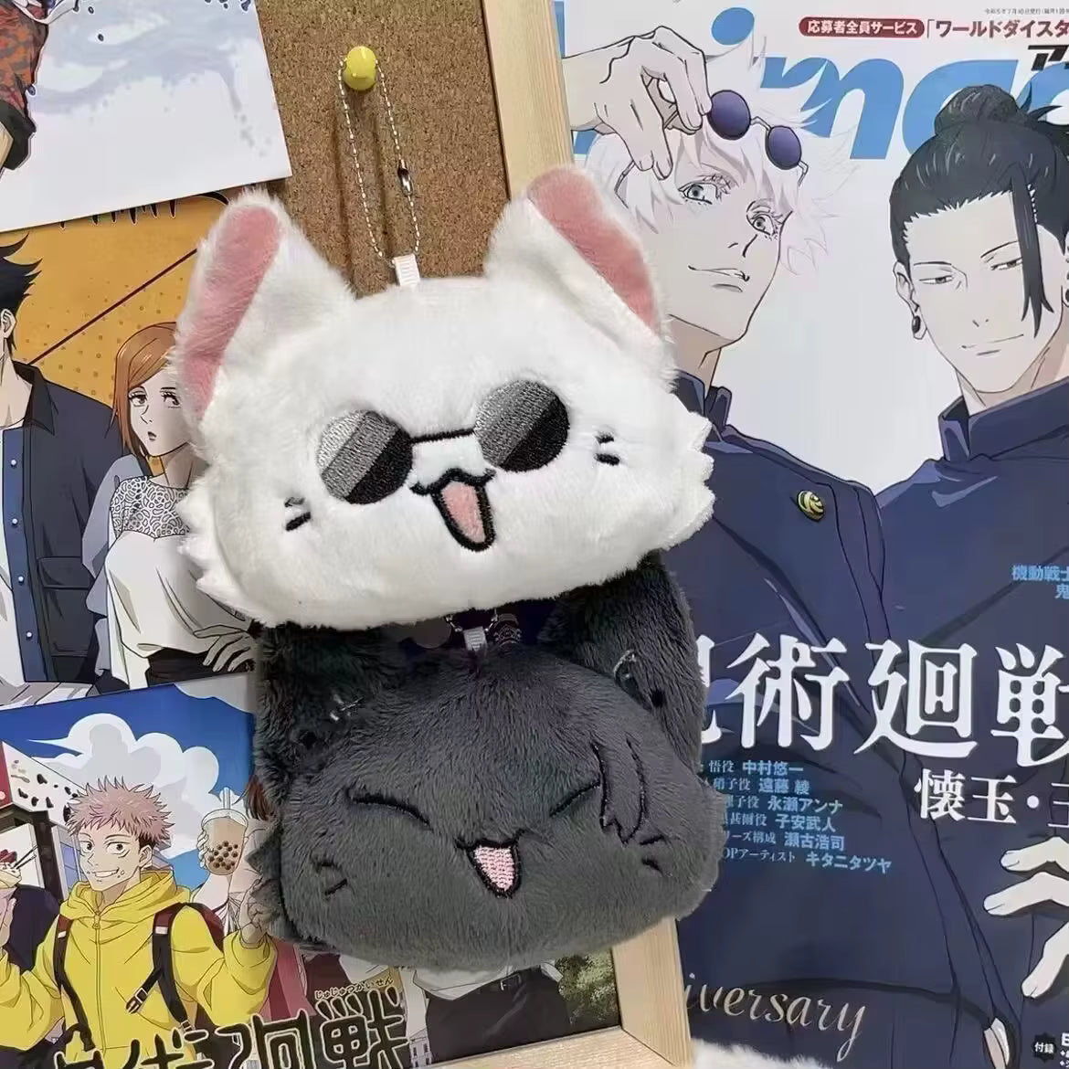 1x Llavero peluche de Gatito Gojo o Sukuna v2 - Jujutsu Kaisen Bag Charm