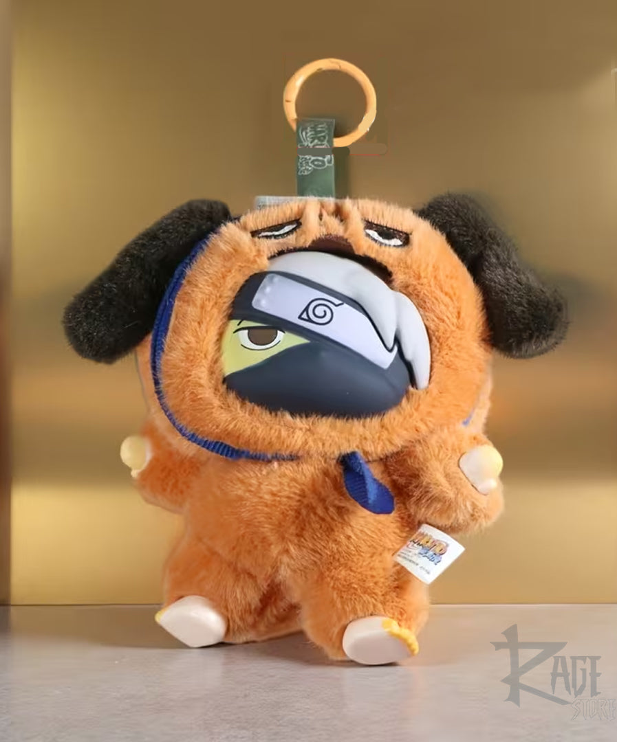 Kakashi y Pakkun chibi llavero de peluche Bag Charm estilo Labubu