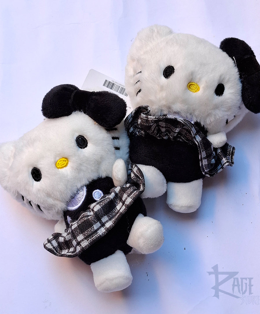 Hello Kitty con vestido negro - llavero de peluche Bag Charm