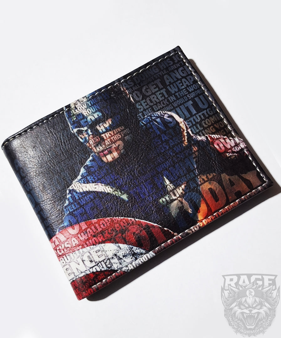 Billetera Capitán América letras