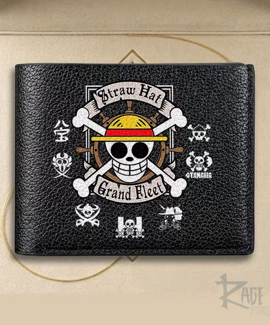 Billetera Calavera Logo Pirata Luffy - One Piece