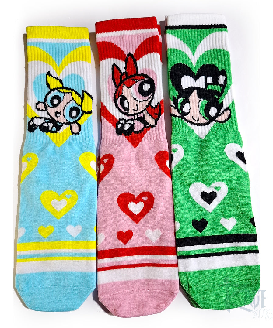 Calcetines de la Chicas Superpoderosas personajes (1 par)