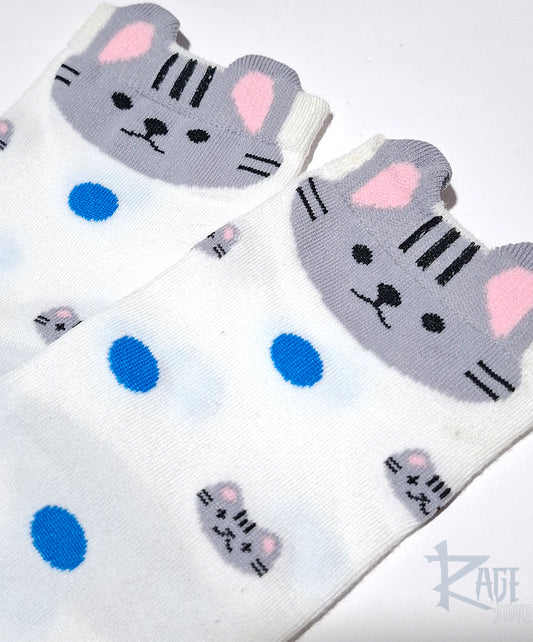 Calcetines de caritas de gato