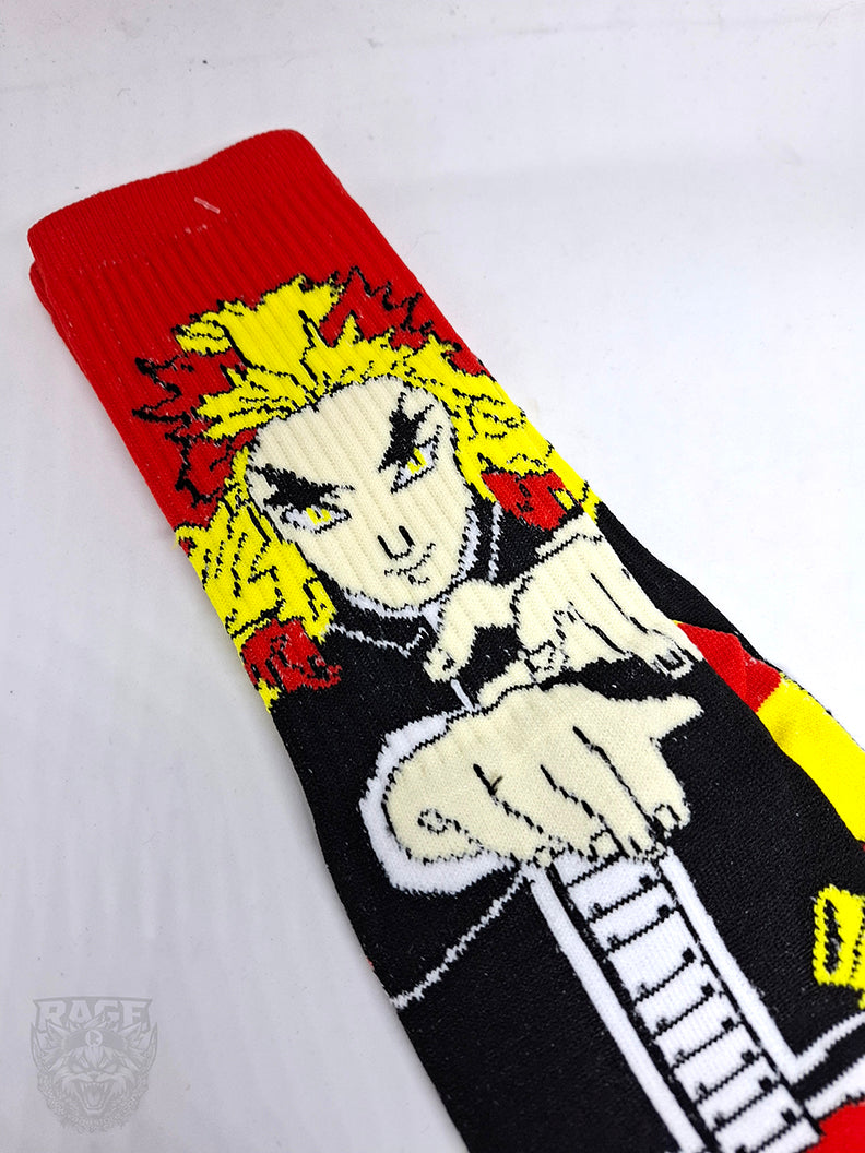Calcetines de Rengoku (Rojo) - Demon Slayer