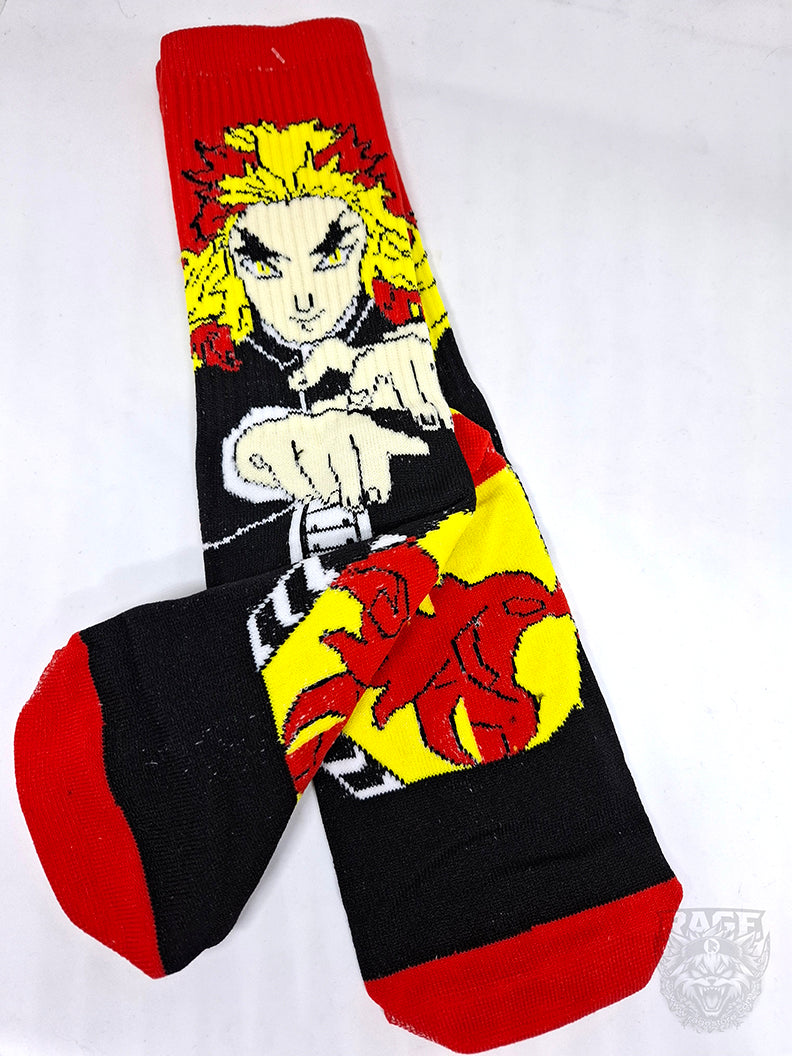 Calcetines de Rengoku (Rojo) - Demon Slayer