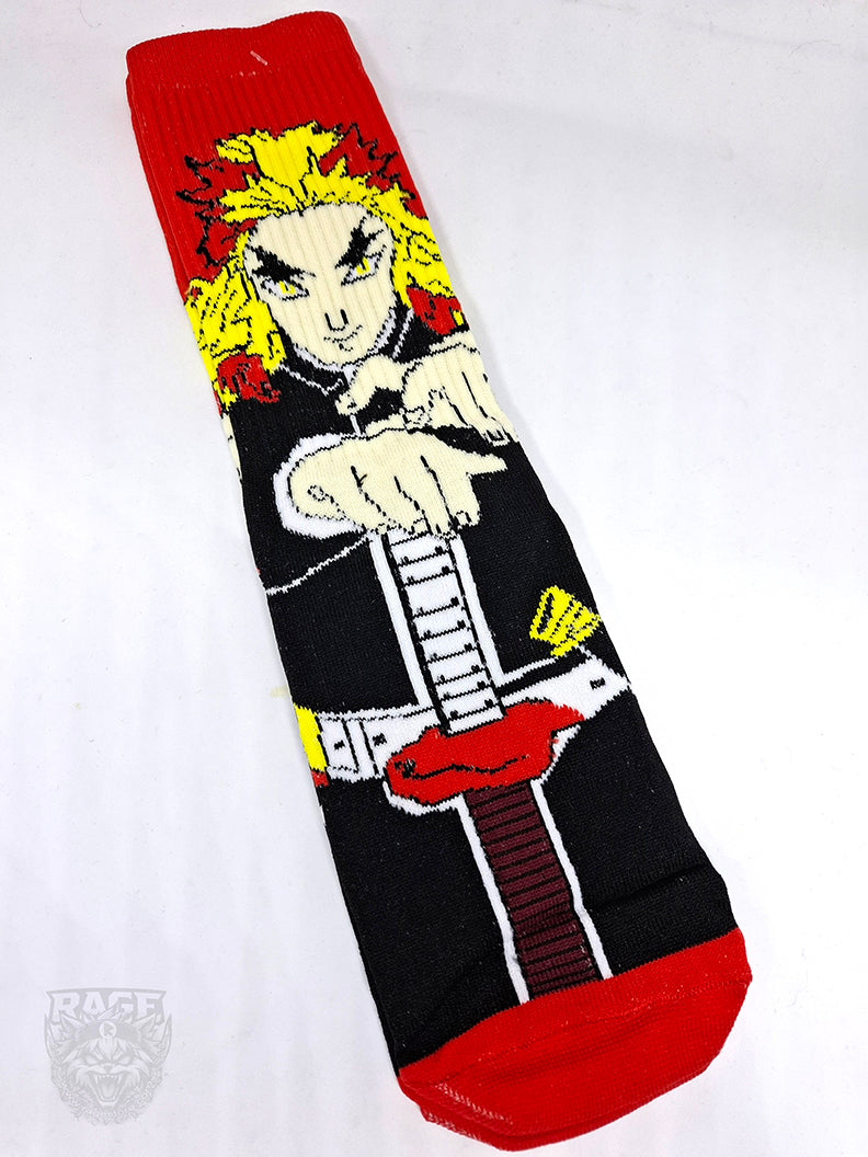 Calcetines de Rengoku (Rojo) - Demon Slayer