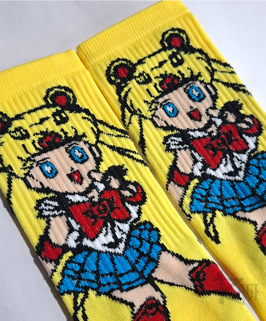 Calcetines de Sailor Moon personajes (1 par)