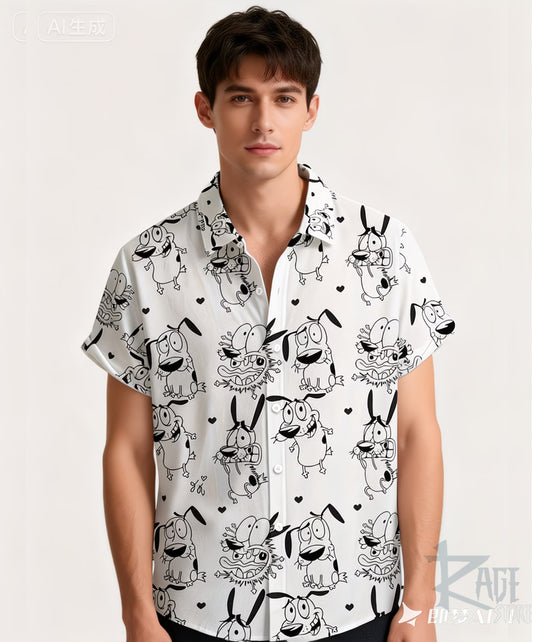 Camisa blanca Coraje el perro cobarde