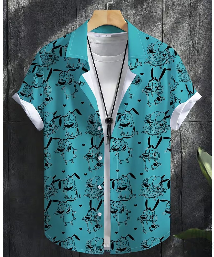 Camisa Turquesa Coraje el Perro Cobarde