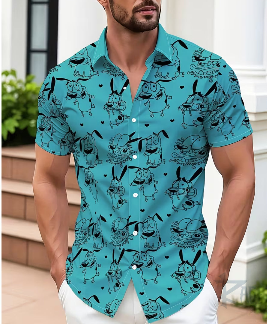 Camisa Turquesa Coraje el Perro Cobarde