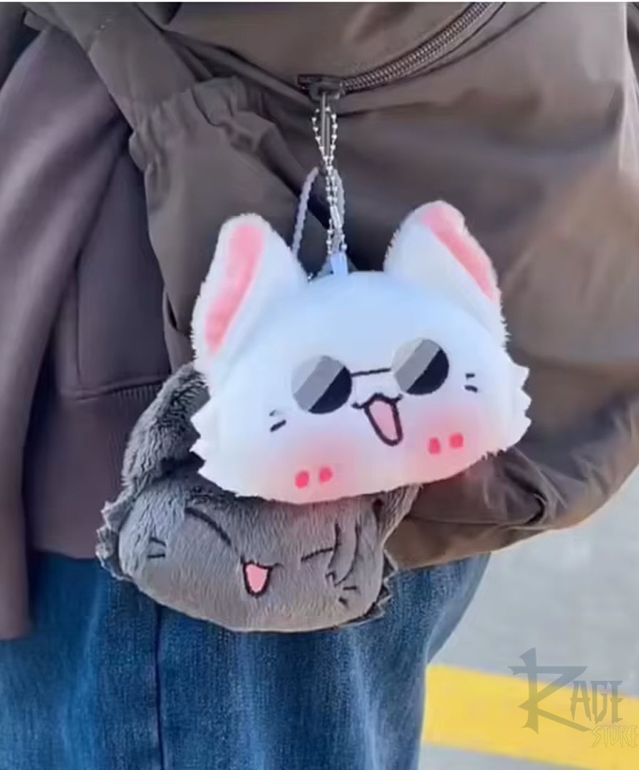 1x Llavero peluche de Gatito Gojo o Sukuna v2 - Jujutsu Kaisen Bag Charm