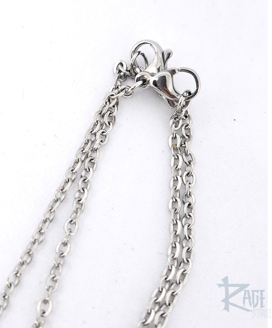 2x Collares de gatos Yin Yang Dorado/Plateado con cadena - Collares para parejas