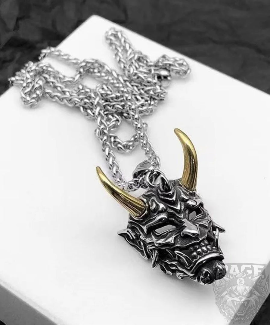 Collar Máscara Hannya v2