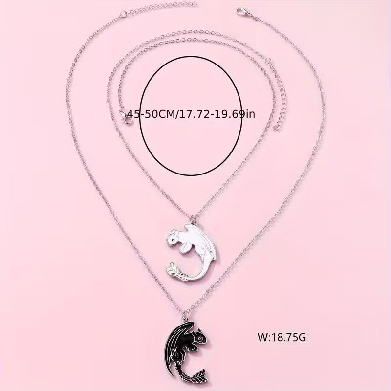 2x kit de Collares de Dragones - Chimuelo y furia Luminosa