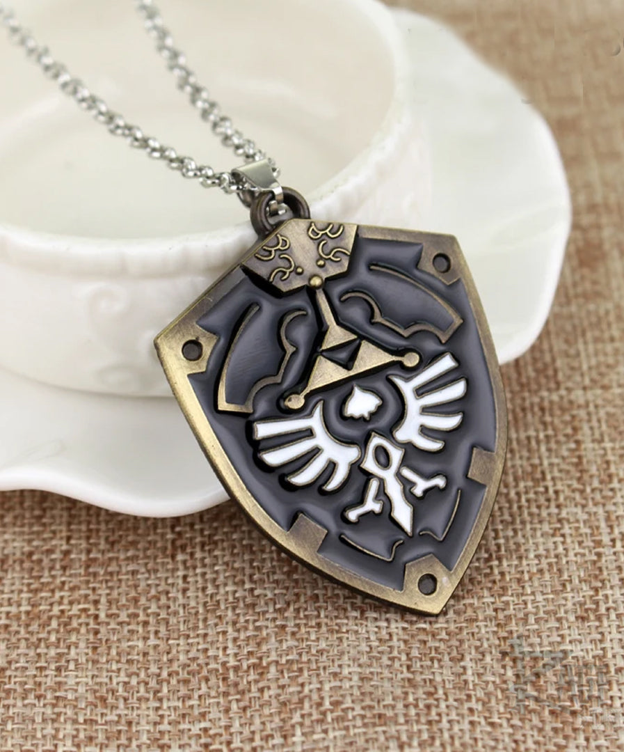 Collar Escudo Hyrule Bronce y Negro TLOZ