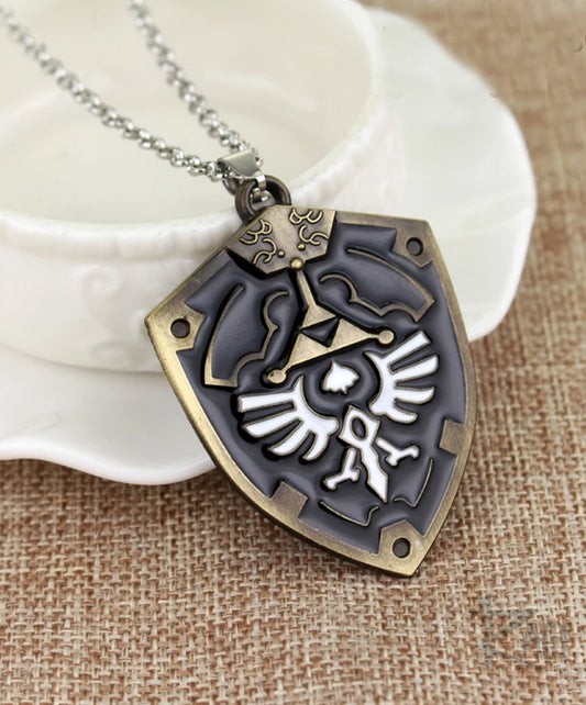 Collar Escudo Hyrule Bronce y Negro TLOZ