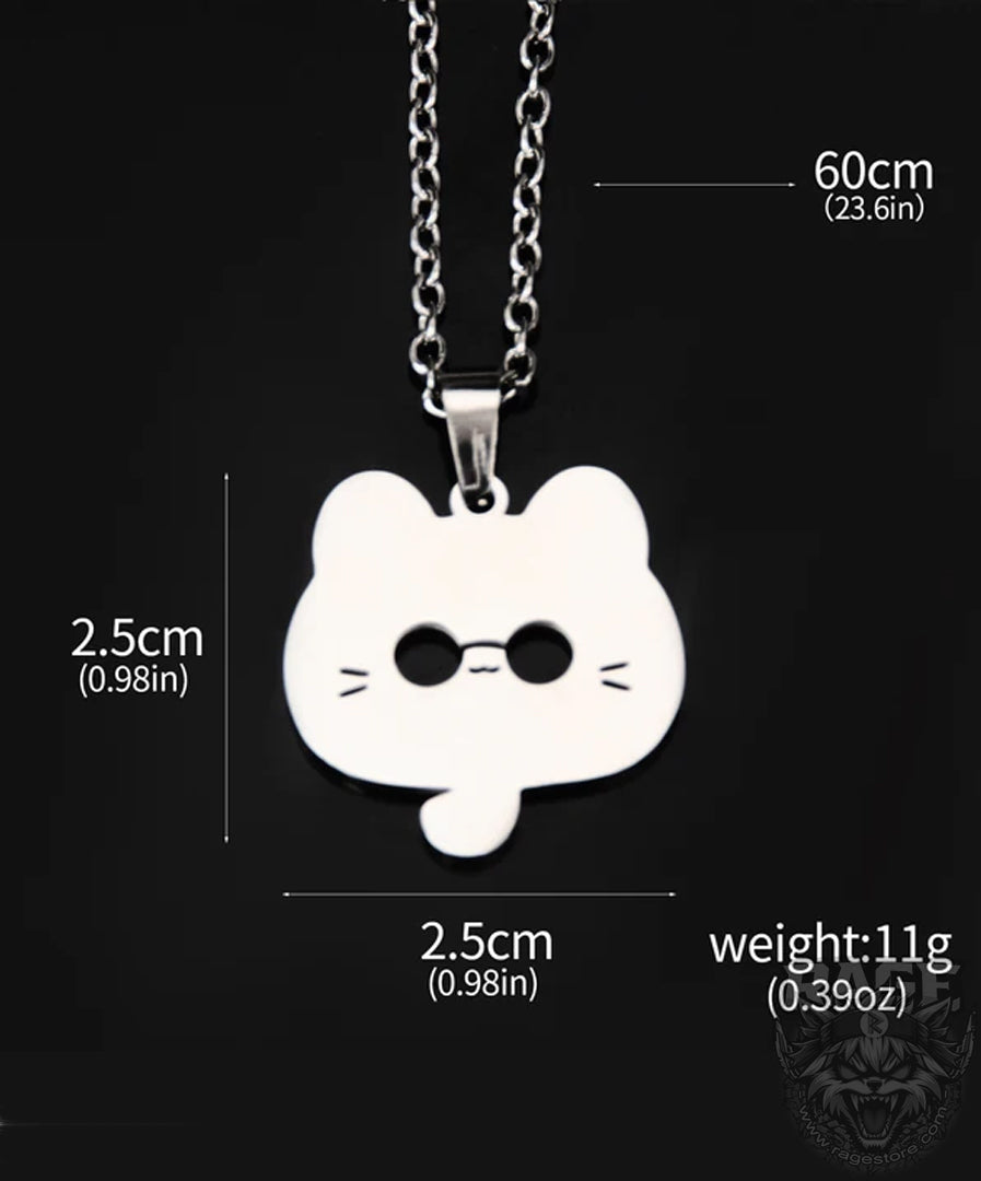 Collar Gojo Gato plateado - Jujutsu Kaisen