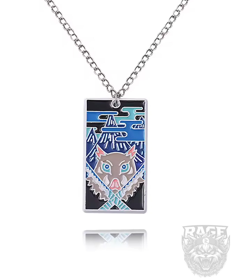 Collar Inosuke metálico - Kimetsu No Yaiba