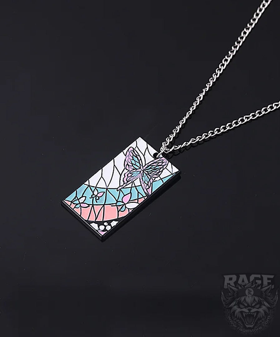 Collar Mariposa Shinobu metálico - Kimetsu No Yaiba