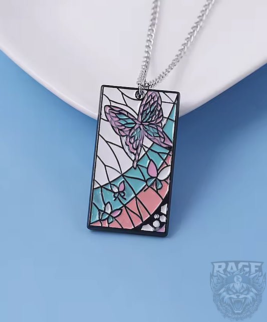 Collar Mariposa Shinobu metálico - Kimetsu No Yaiba