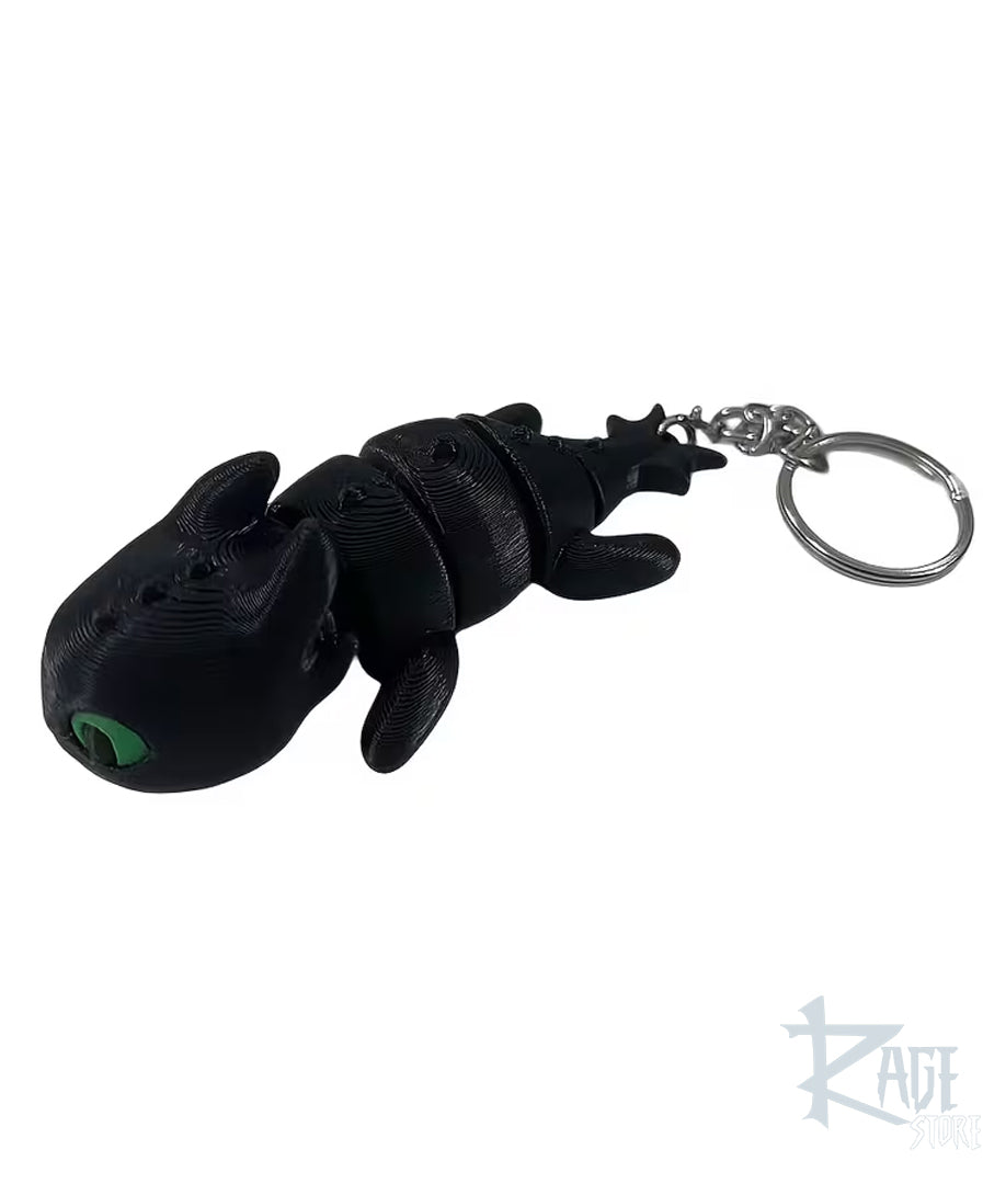 2x kit de llaveros Dragones Articulados - Chimuelo y furia Luminosa