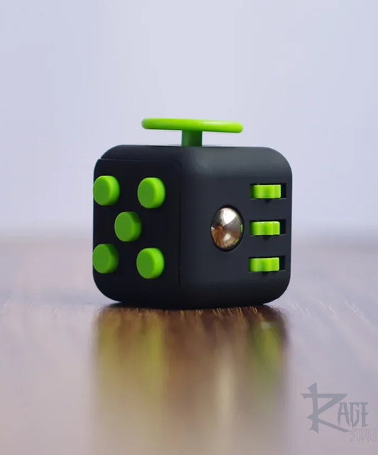 Cubo antiestrés Fidget anti ansiedad cúbico (Verde/Negro)