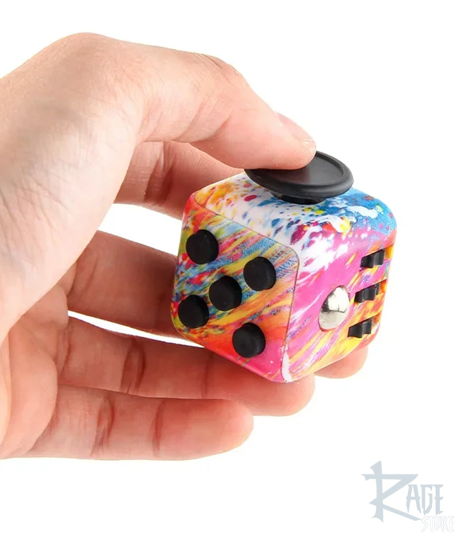 Cubo antiestrés Fidget anti ansiedad cúbico (Verde/Negro)