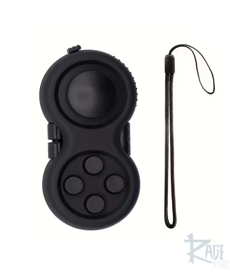 Fidget antiestrés - anti ansiedad estilo control Gaming Negro