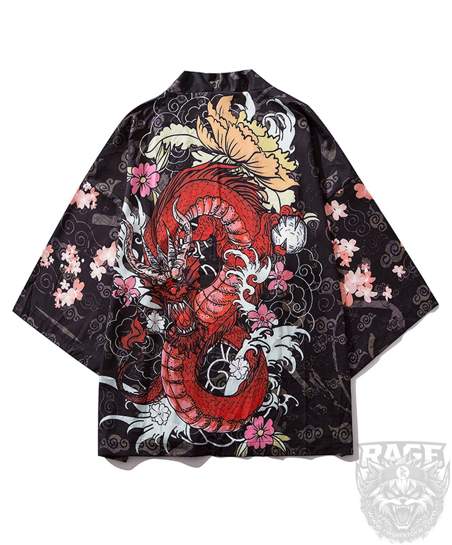 Haori /túnica Dragón Rojo