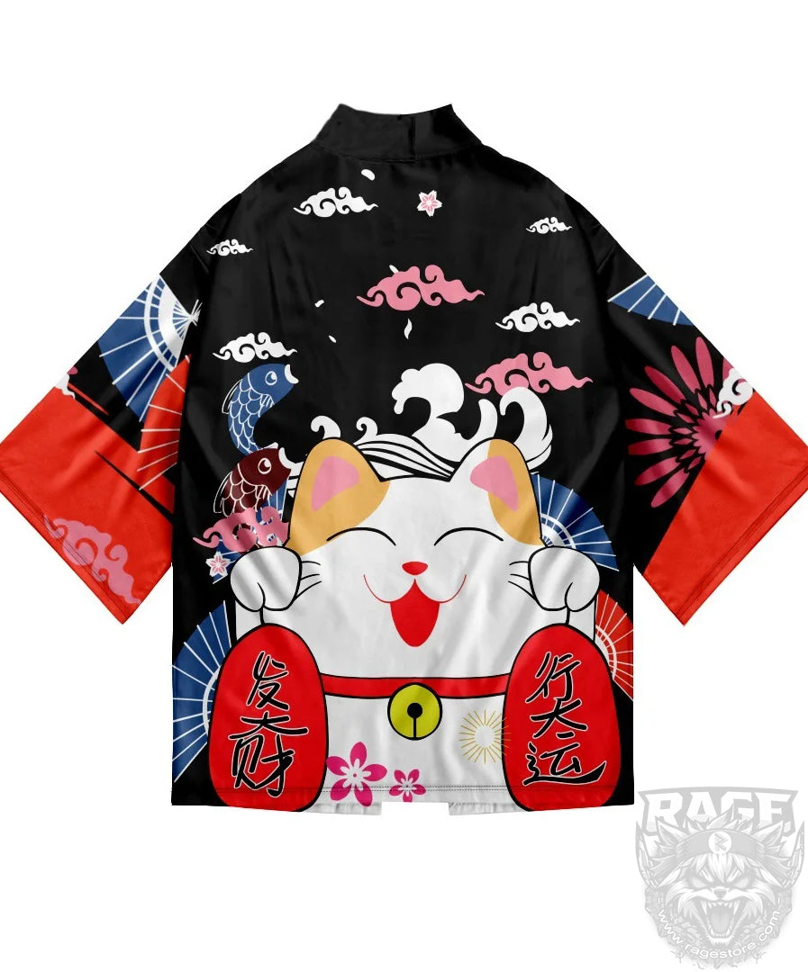 Haori /túnica Gato feliz