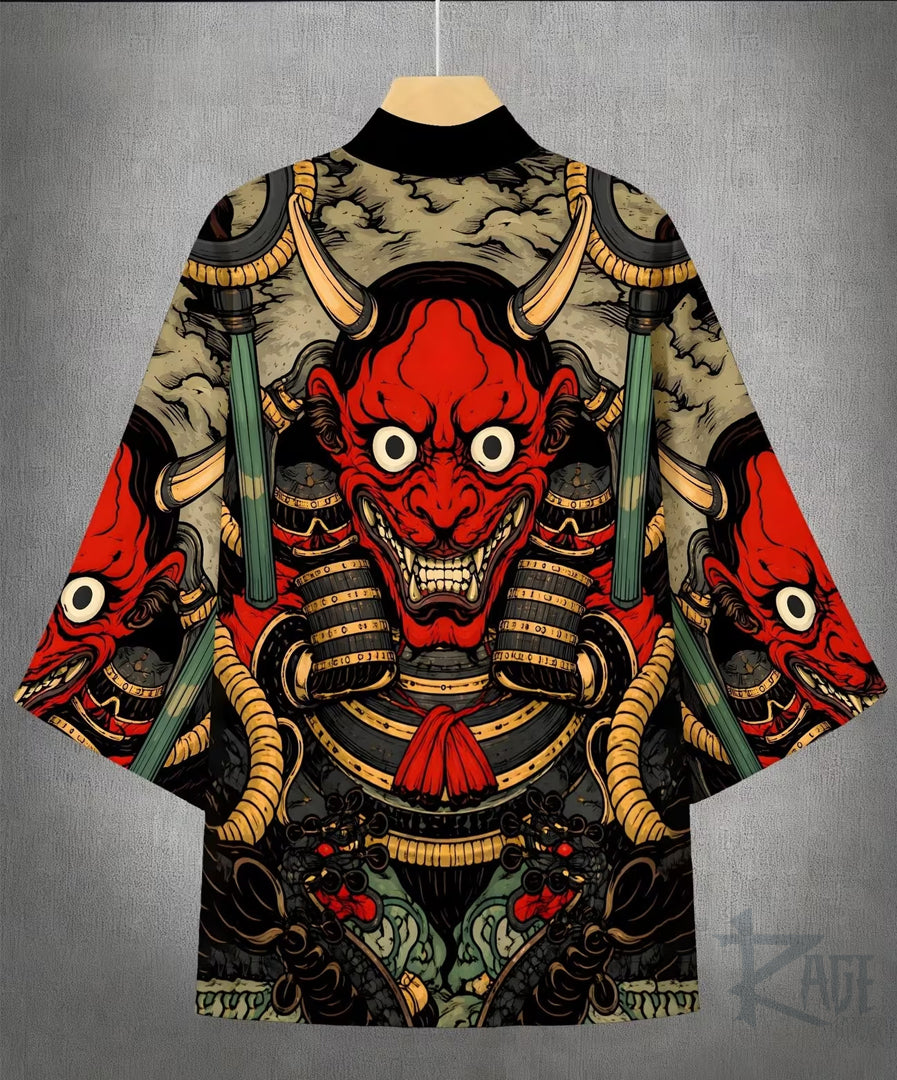 Haori /túnica Máscara Hannya Roja - Japón /Kimono
