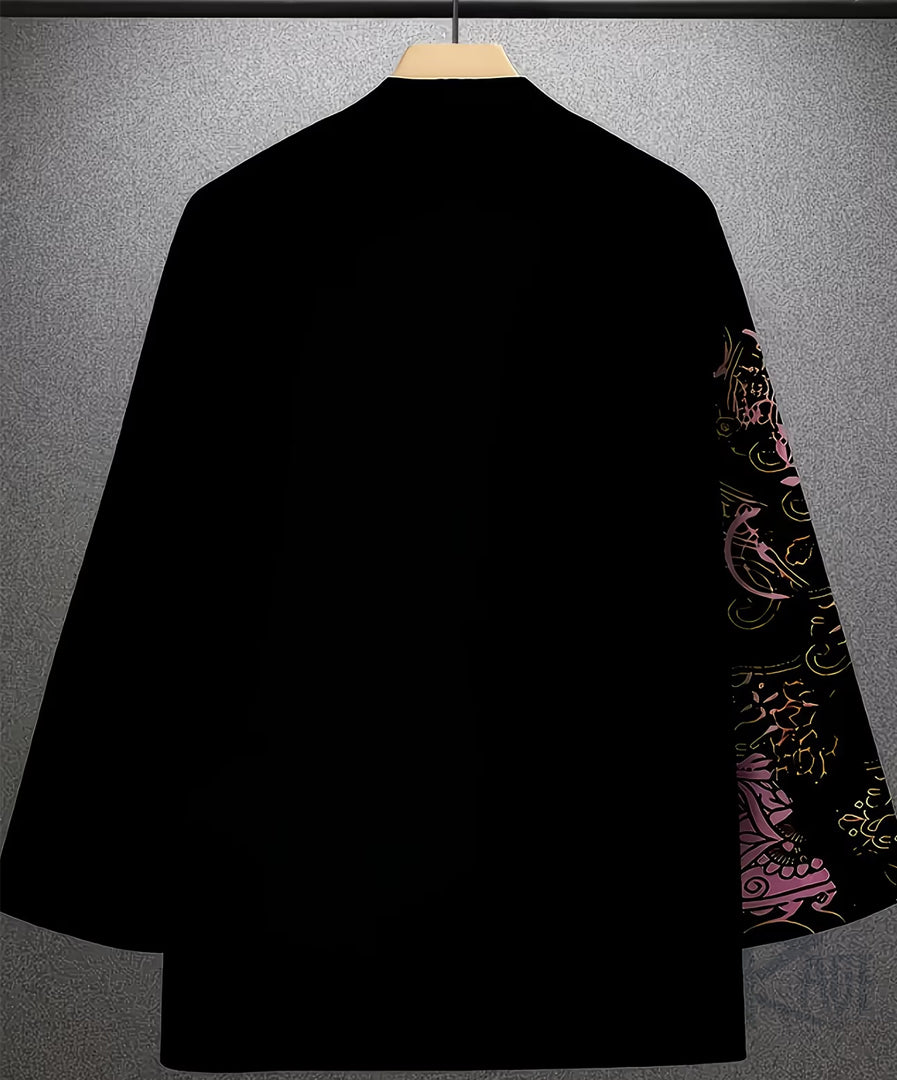 Haori /túnica negra  "Campeón"- Kimono estilo Japones