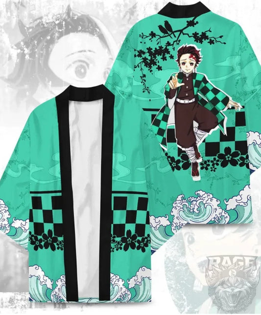 Haori /túnica Tanjiro Respiración del agua - Demon Slayer