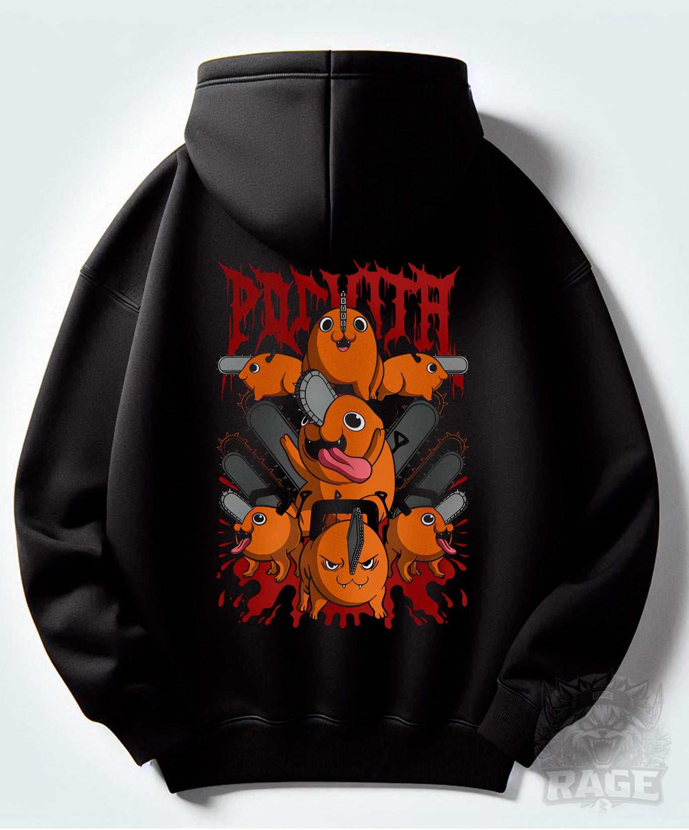Hooodie negro Pochita Rudo - Chainsaw Man