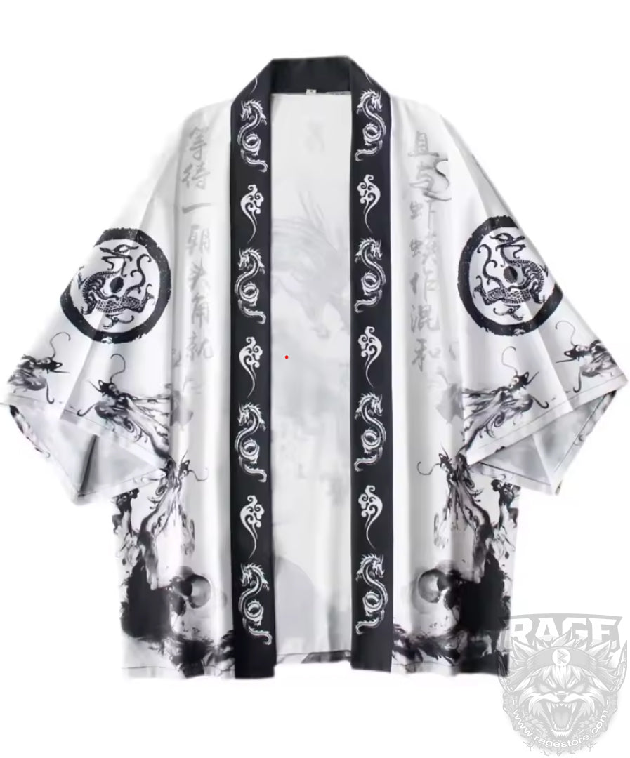 Haori /túnica Dragón blanco - Japón