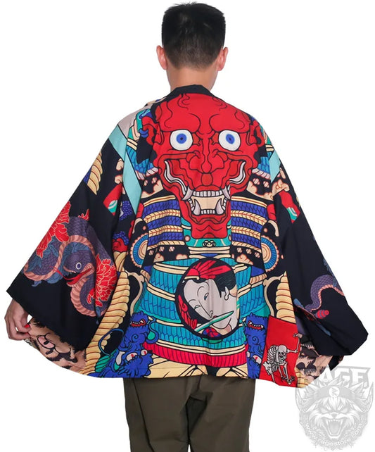 Haori /túnica Geisha y Máscara - Japón