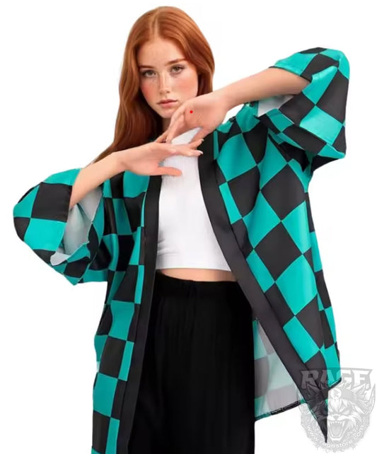 Haori /túnica Kimono de Tanjiro - Demon Slayer
