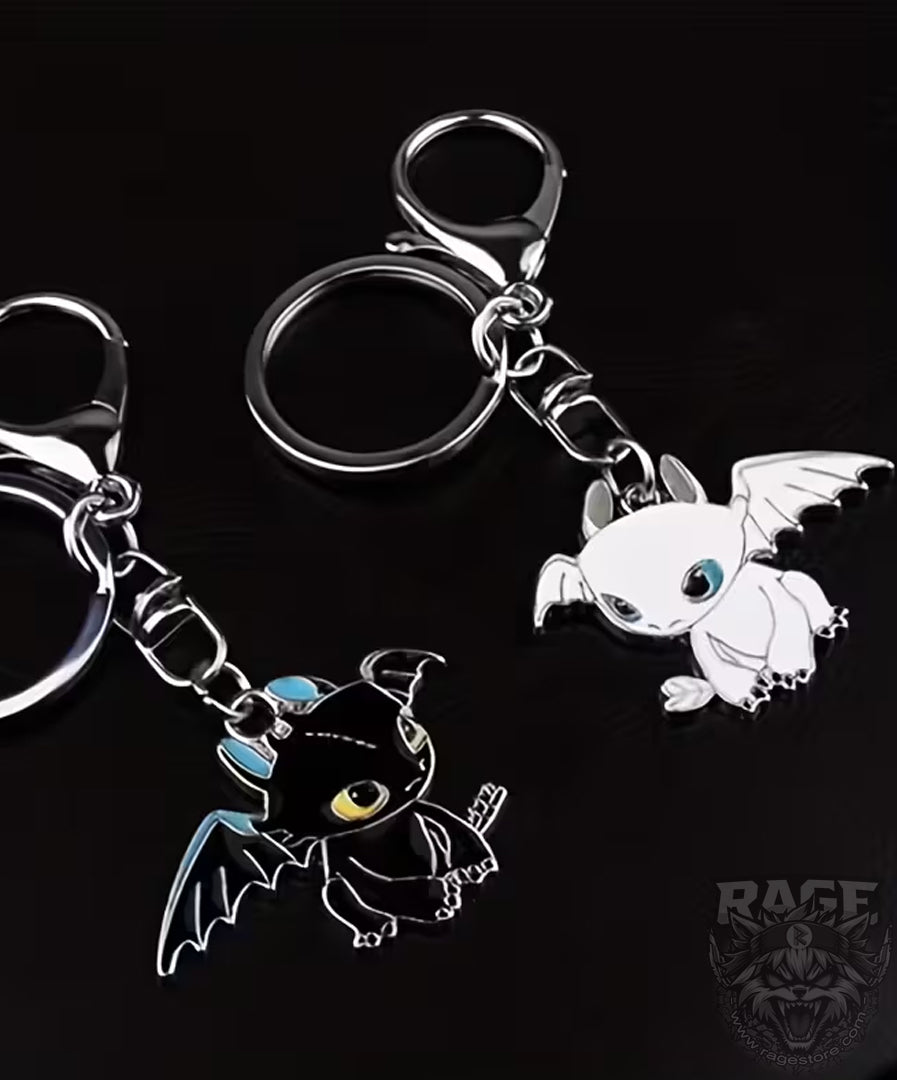 2x kit de llaveros Dragones - Chimuelo y furia Luminosa