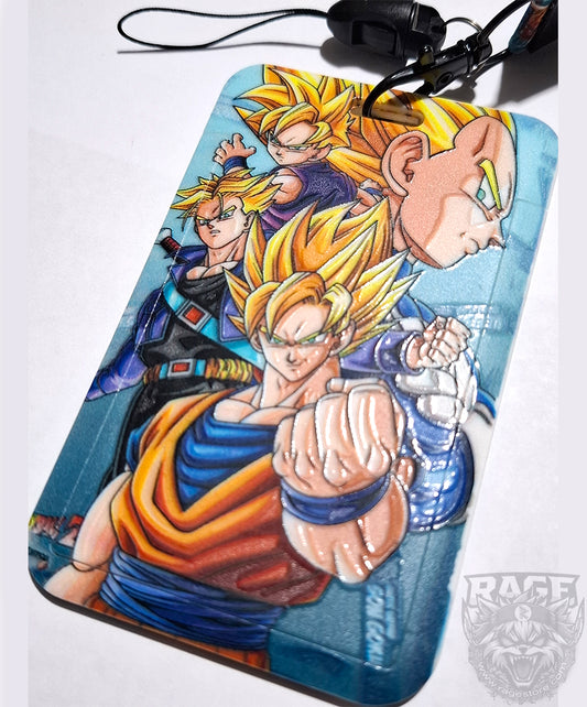 Lanyard Saiyajin + Porta Documento ID - Dragon Ball Z