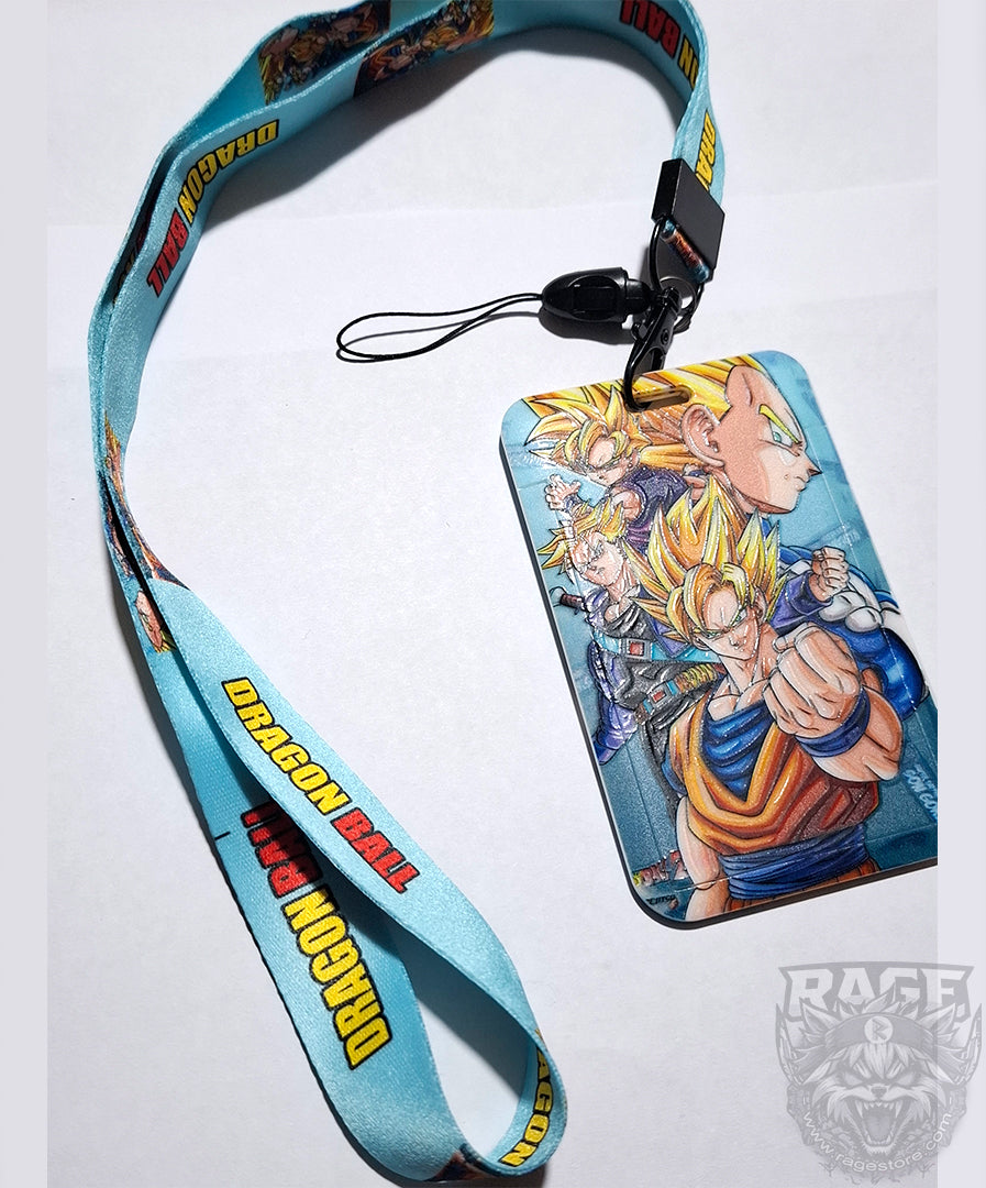 Lanyard Saiyajin + Porta Documento ID - Dragon Ball Z