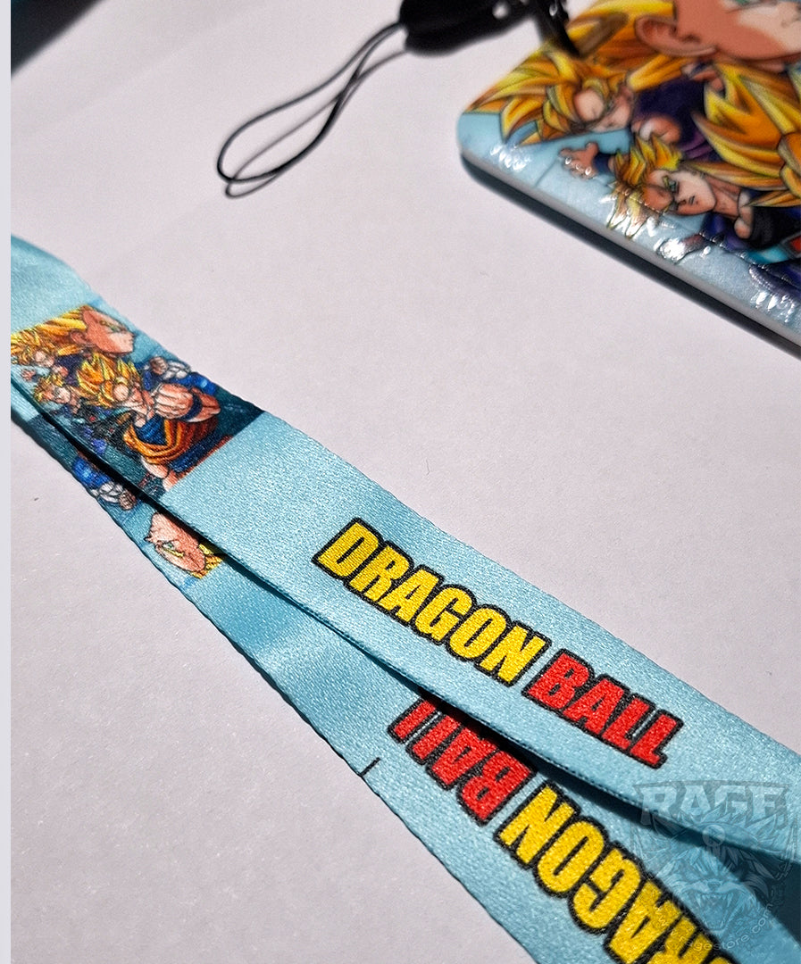 Lanyard Saiyajin + Porta Documento ID - Dragon Ball Z