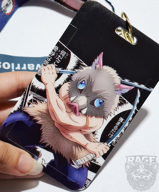 Lanyard Inosuke ataque + porta documento - Demon Slayer