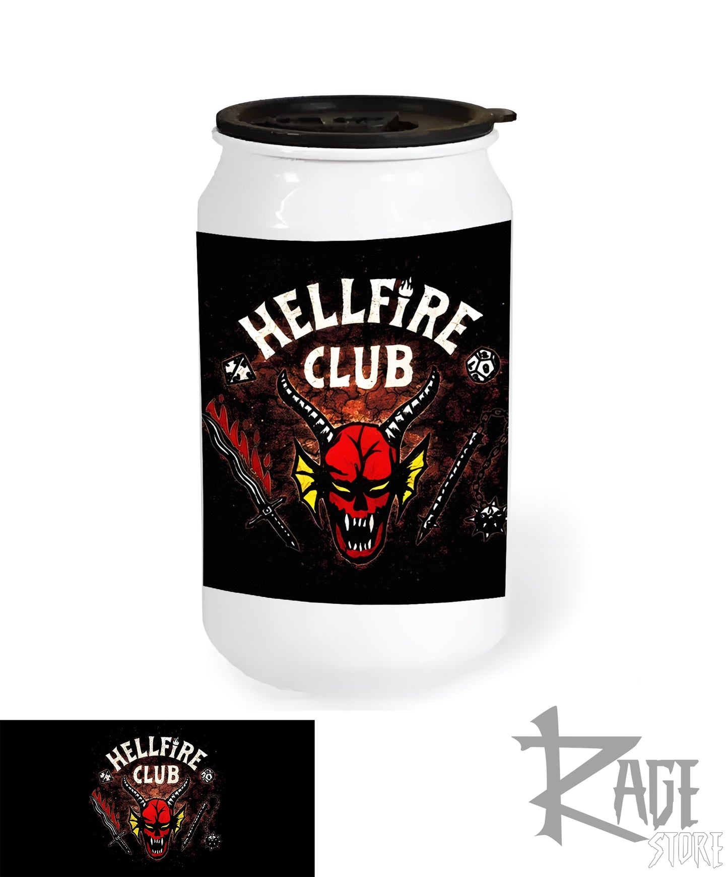 Pachón tipo lata Hellfire Club Stranger Things